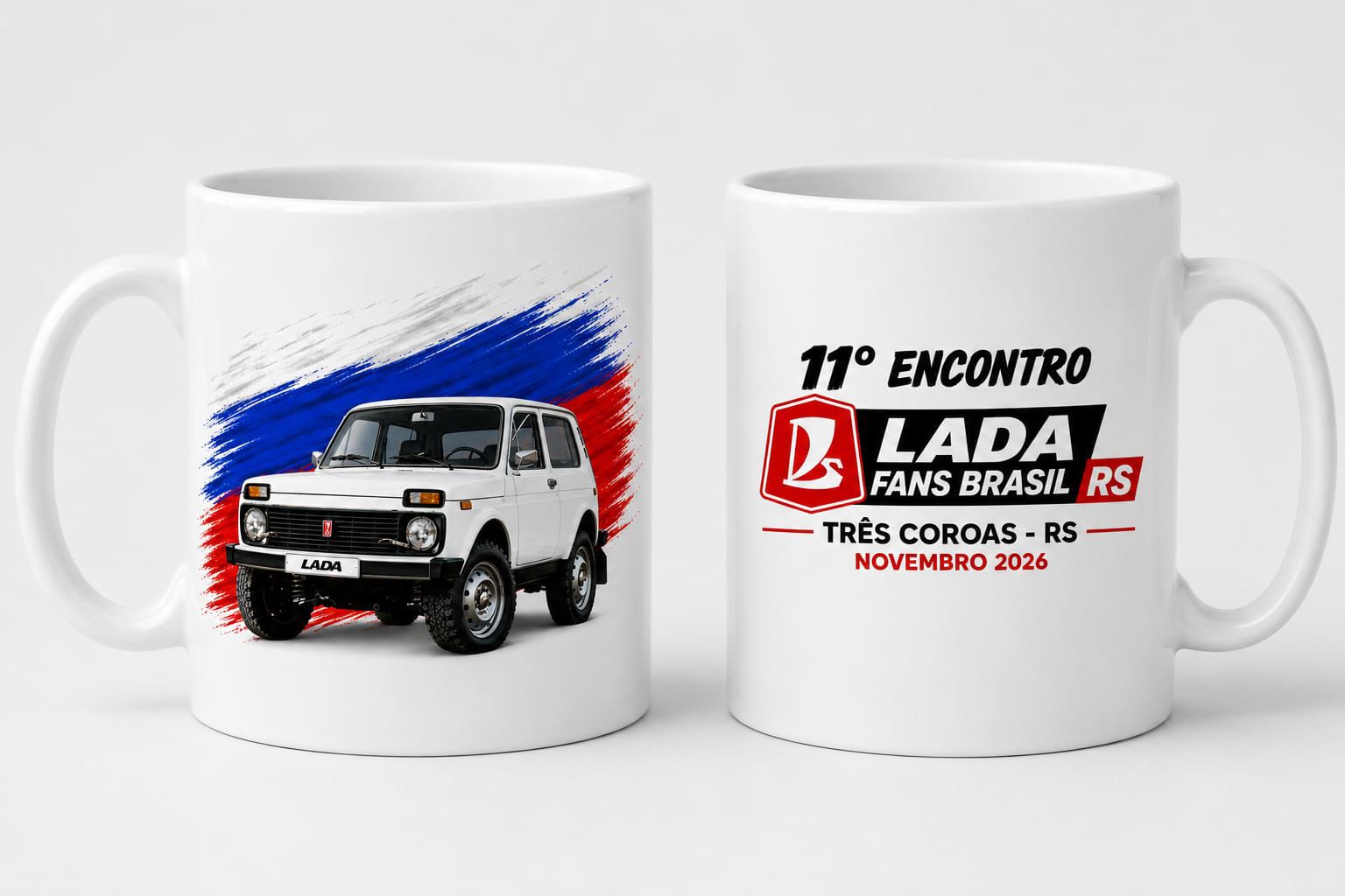 Caneca oficial do 11º Encontro LadaFans RS